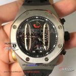 Perfect Replica Audemars Royal Oak Concept Chronograph Watch SS Black Dial